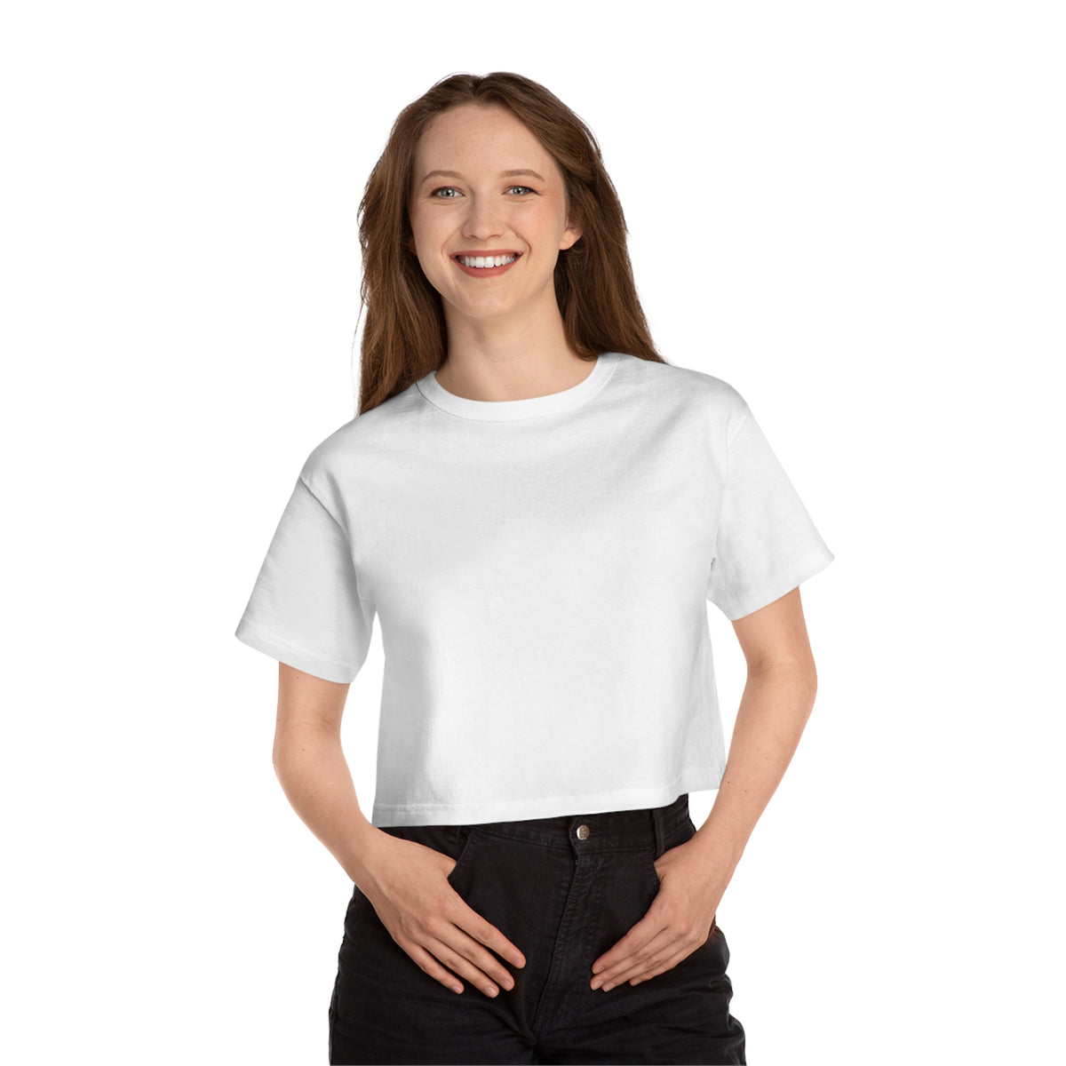 Print on Demand, Women's Cropped Tee — Classic Champion Heritage Crop Top