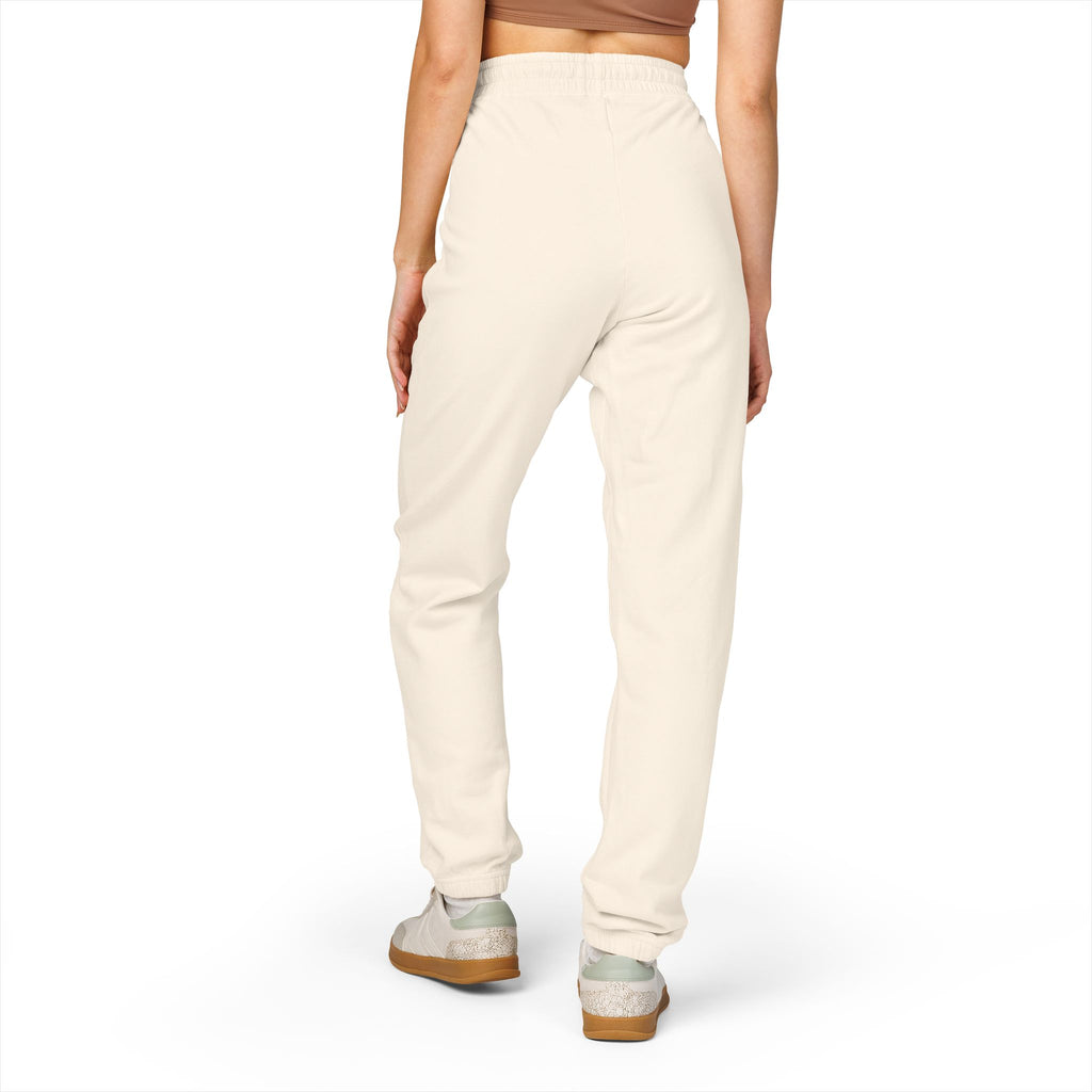 Garment-Dyed Fleece Sweatpants — Minimal Embroidered Joggers
