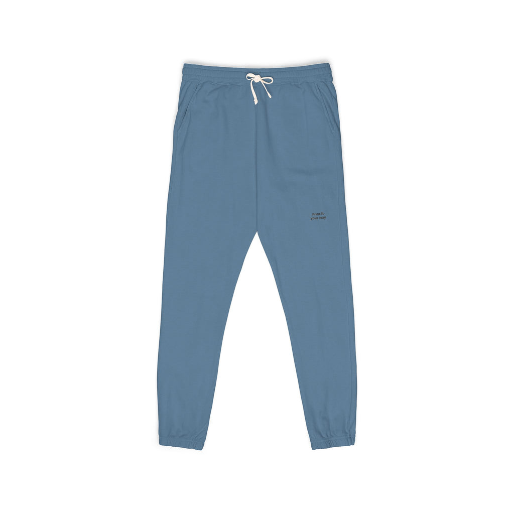 Garment-Dyed Fleece Sweatpants — Minimal Embroidered Joggers