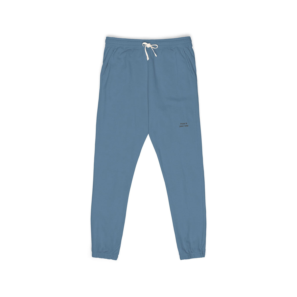 Garment-Dyed Fleece Sweatpants — Minimal Embroidered Joggers