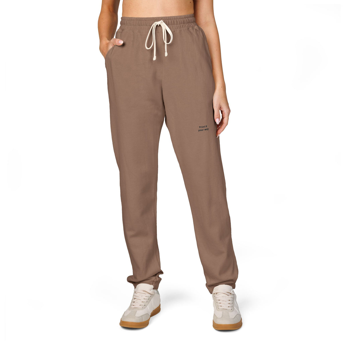 Garment-Dyed Fleece Sweatpants — Minimal Embroidered Joggers