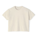 Print on Demand, Women's Boxy Tee — Minimal Cropped Crewneck T-Shirt