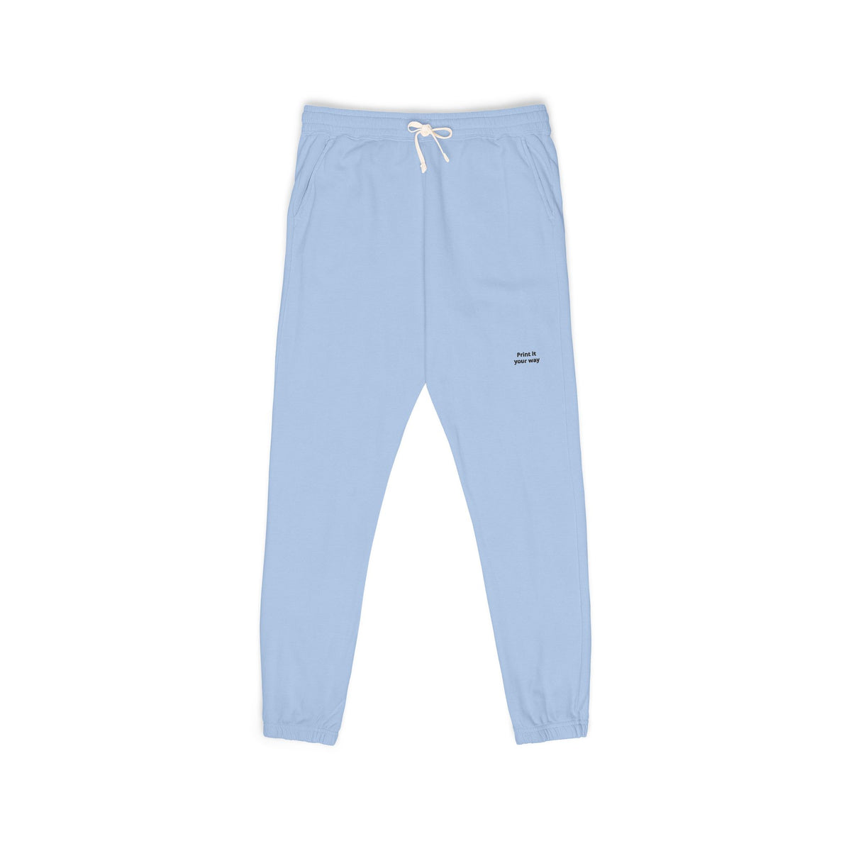 Garment-Dyed Fleece Sweatpants — Minimal Embroidered Joggers