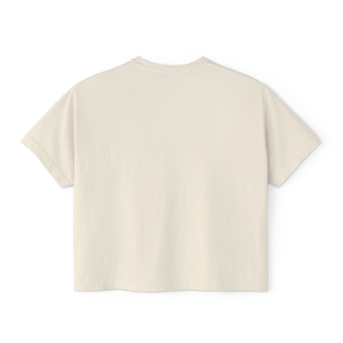 Print on Demand, Women's Boxy Tee — Minimal Cropped Crewneck T-Shirt