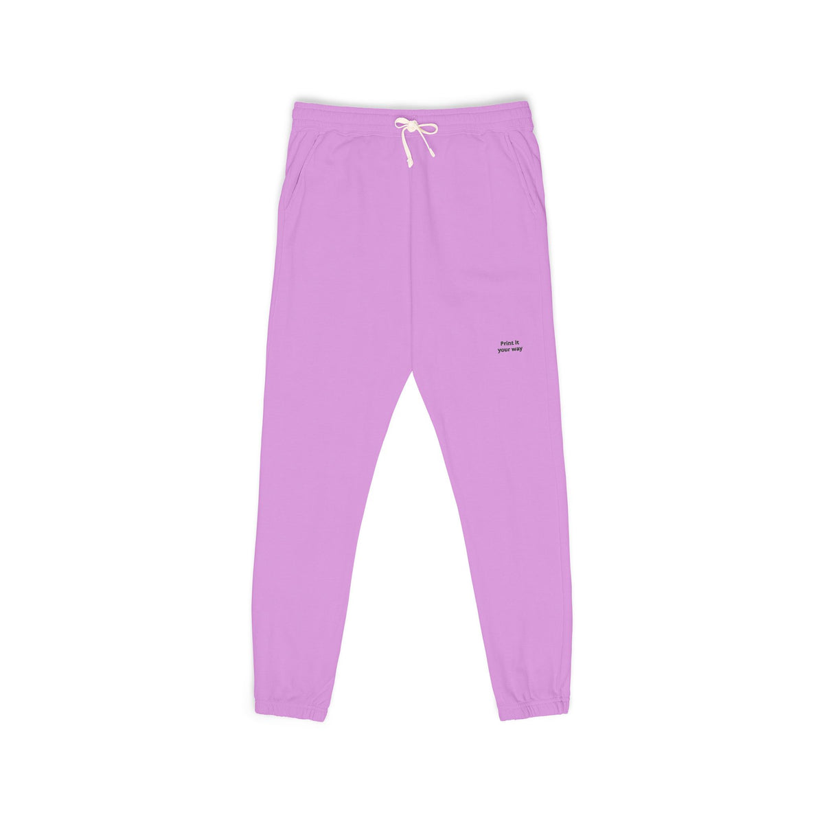 Garment-Dyed Fleece Sweatpants — Minimal Embroidered Joggers