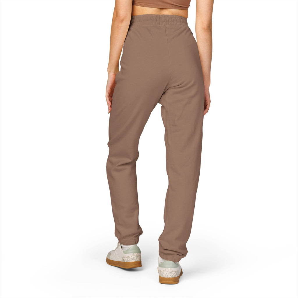 Garment-Dyed Fleece Sweatpants — Minimal Embroidered Joggers