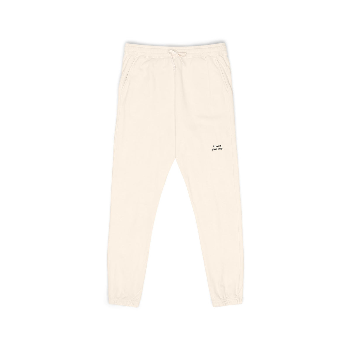 Garment-Dyed Fleece Sweatpants — Minimal Embroidered Joggers