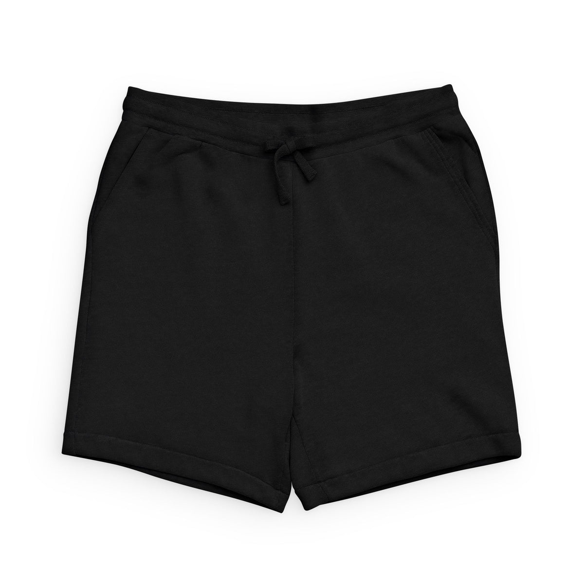 Print on Demand, Embroidered 'Eh!' Logo Sweatshorts — Casual Black Fleece Shorts