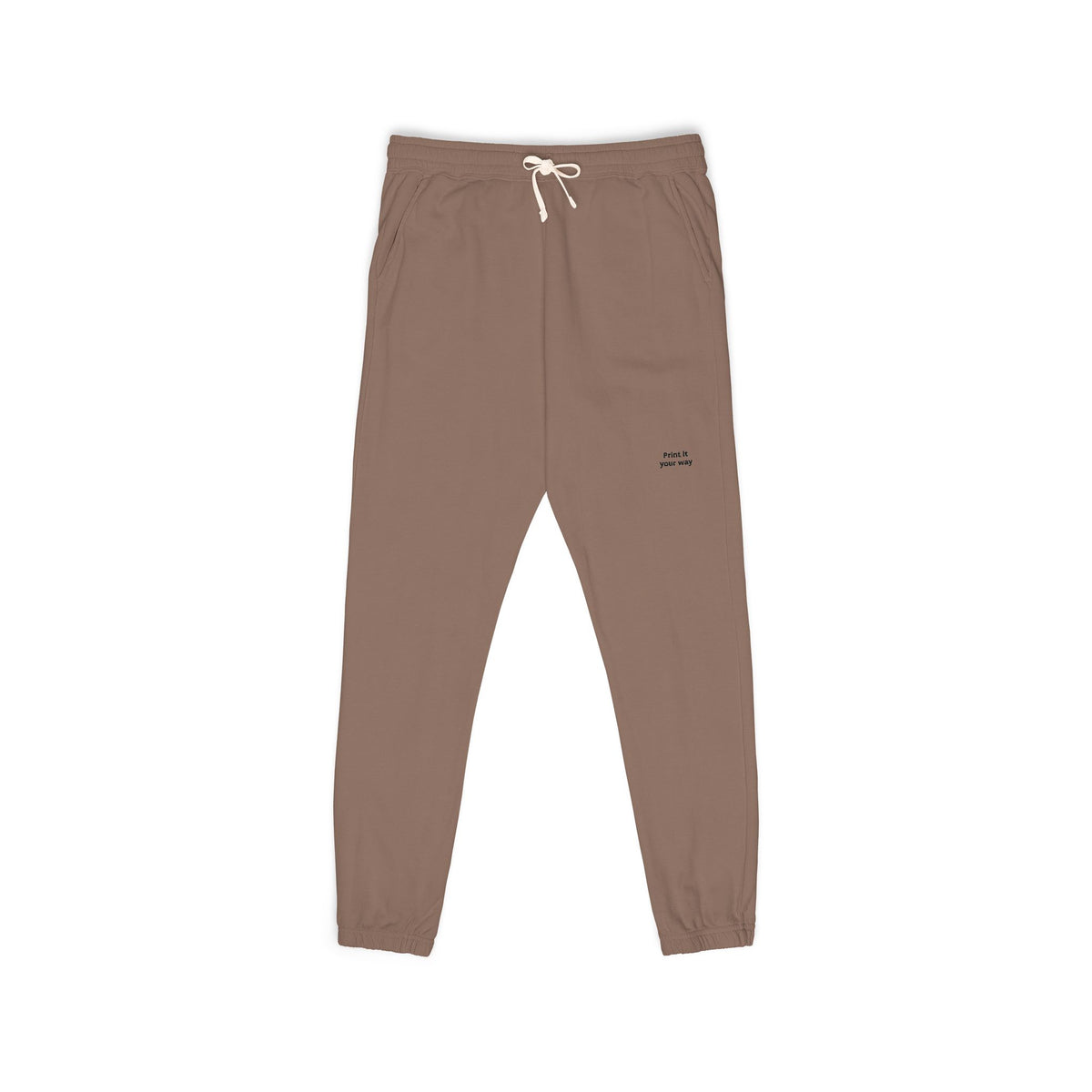 Garment-Dyed Fleece Sweatpants — Minimal Embroidered Joggers