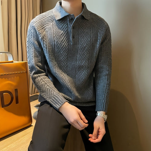 Chandail thermique col polo pour homme