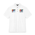 Print on Demand, Men's Polo — Colorful Paint Swatch Graphic Chest Print