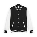 Print on Demand, Gold Crest Letterman Jacket — Classic Black & White Varsity Jacket
