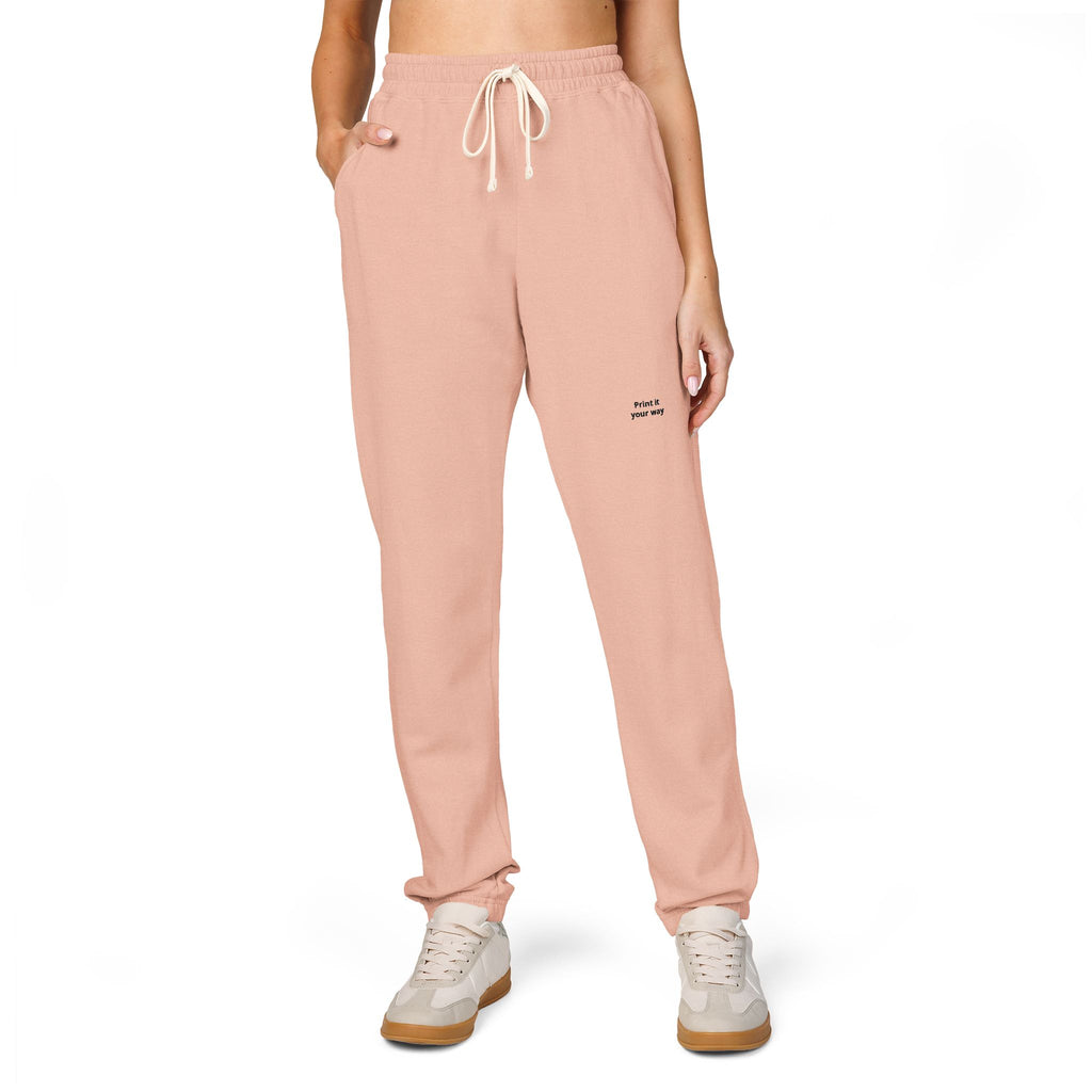 Garment-Dyed Fleece Sweatpants — Minimal Embroidered Joggers