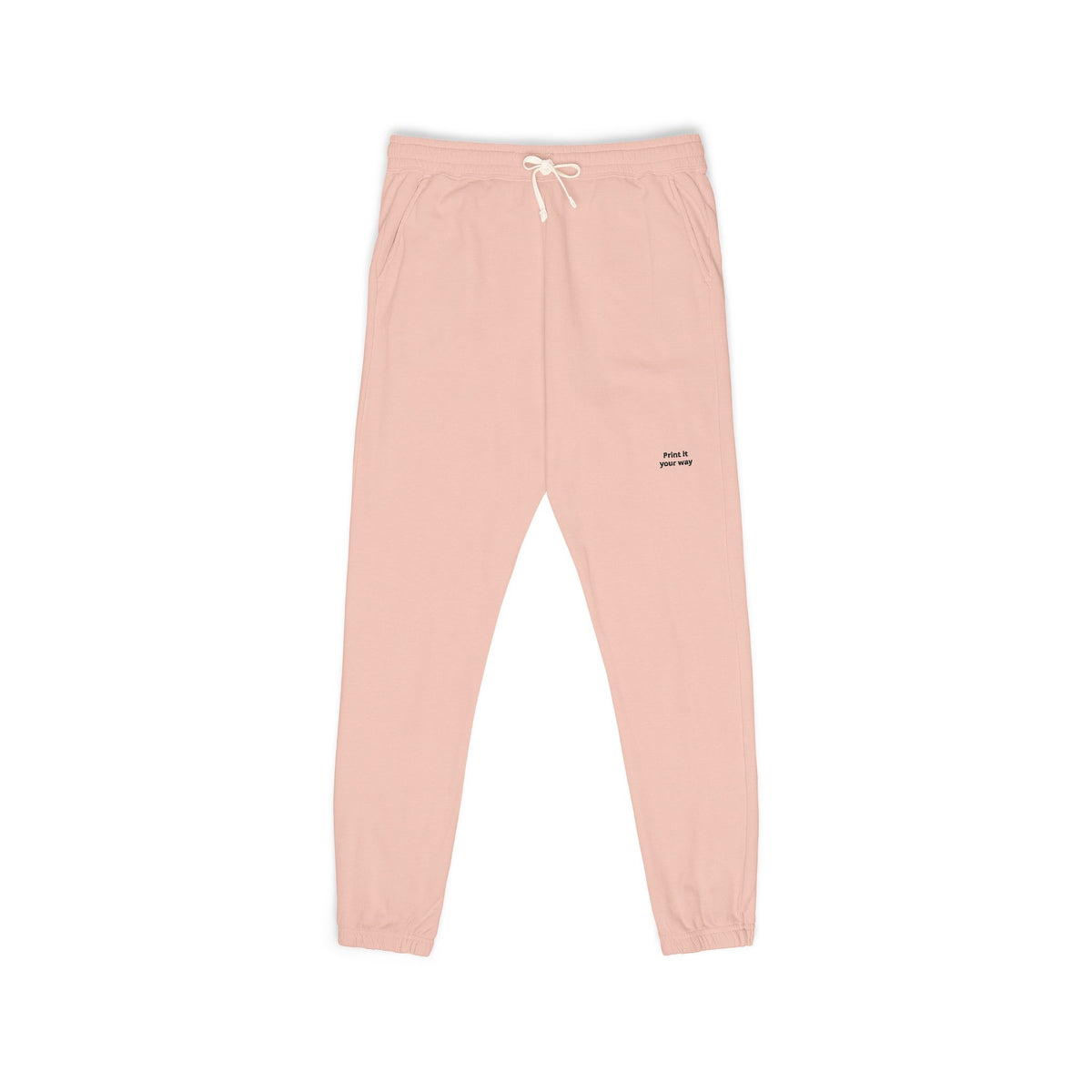 Garment-Dyed Fleece Sweatpants — Minimal Embroidered Joggers
