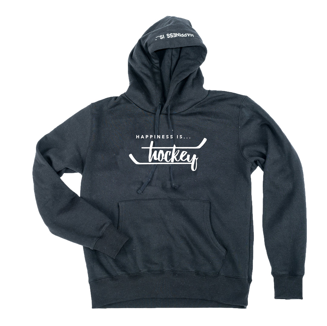 Chandail Noir à Capuchon Hockey Unisexe – Confort Premium / Unisex Hockey Hoodie, Jet Black