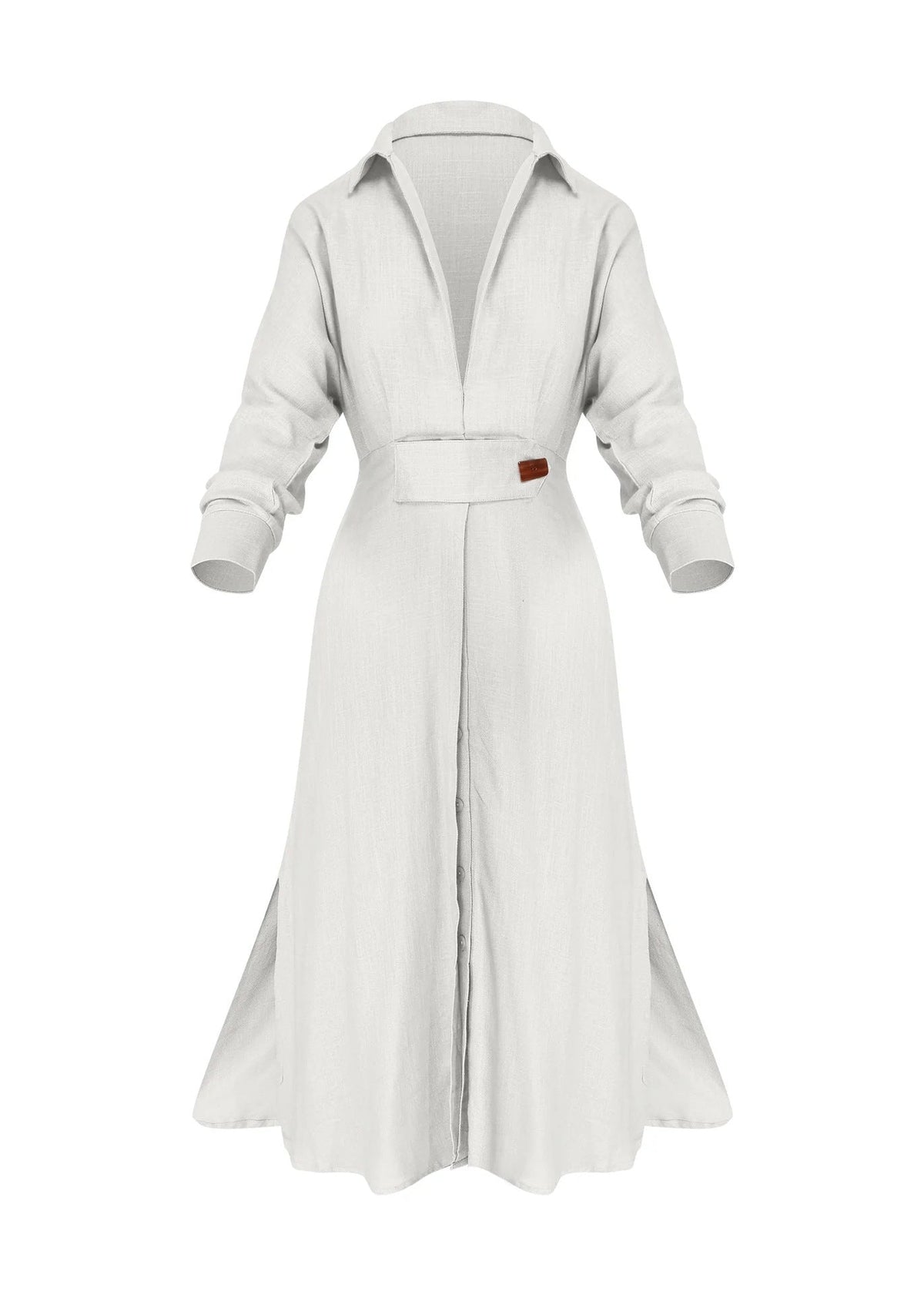 Robe Longue Style Chemise Fluide – Confort & Élégance