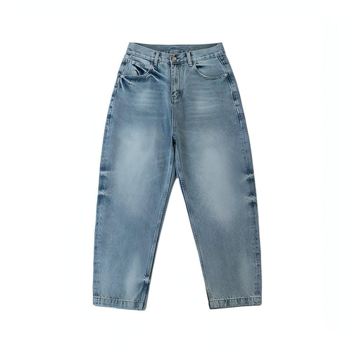 Jean Baggy Rétro Ample – Style Délavé Urbain/ wide leg jeans